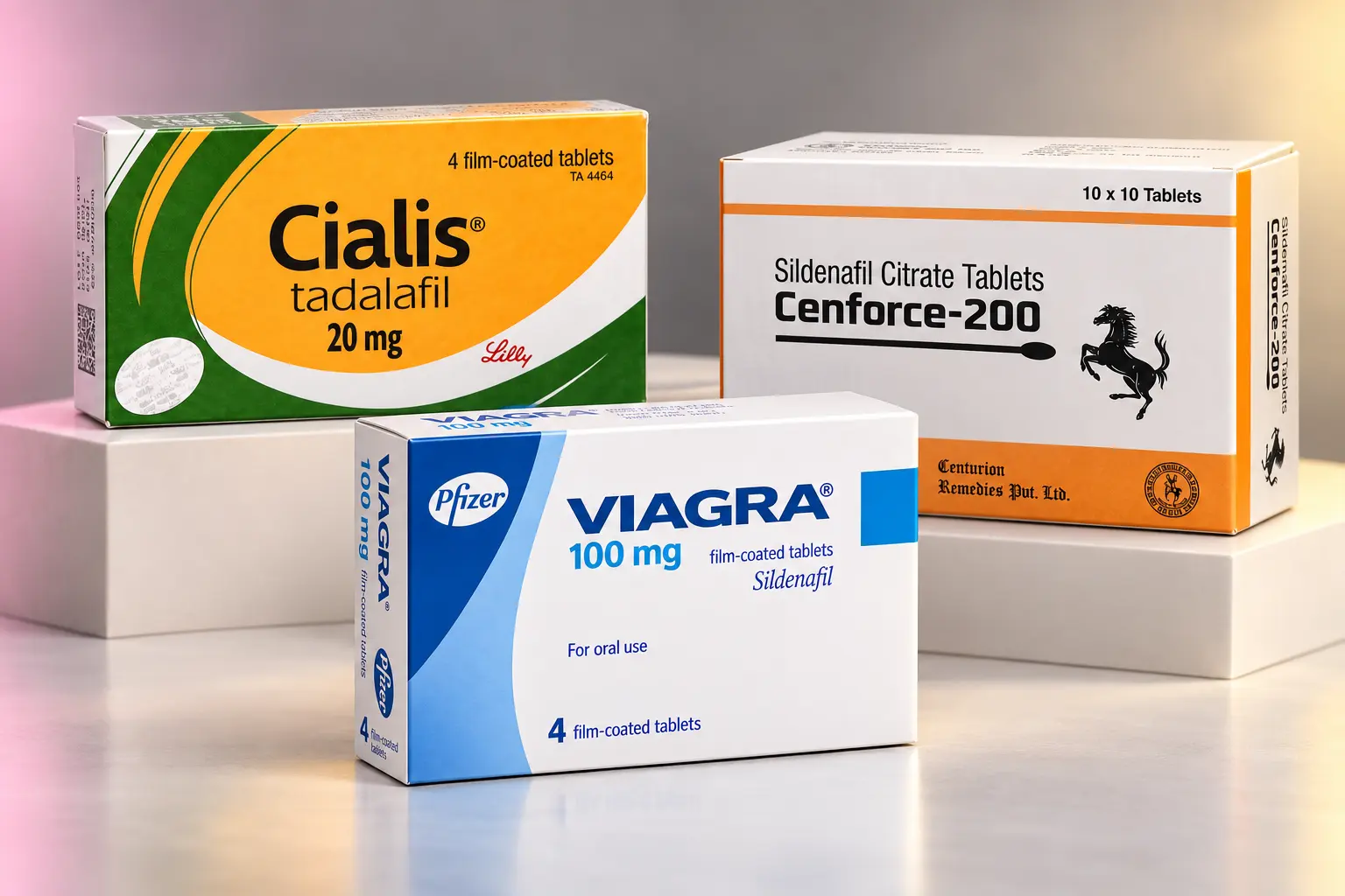 Viagra, Cialis and Cenforce men's health product range